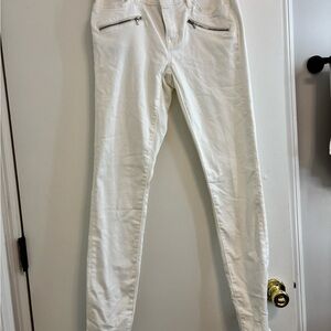 Tommy Hilfiger White Skinny Jeans with Front Zip Pockets